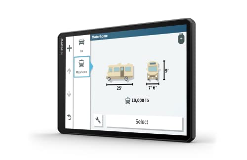 Garmin Camper 1090, navegador GPS de 10" para autocaravanas, Mapa Europa, tráfico Digital y navegación por Voz