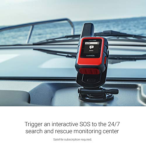 Garmin inReach Mini Marine Bundle, Ligero y Compacto comunicador de satélite de Mano con Soporte de Rosca