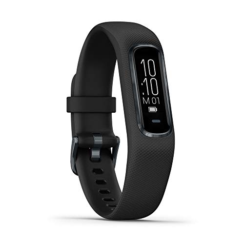 Garmin Vivosmart 4, rastreador de actividad y actividad física con monitor de pulso y frecuencia cardíaca, negro, banda grande