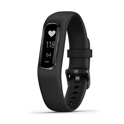 Garmin Vivosmart 4, rastreador de actividad y actividad física con monitor de pulso y frecuencia cardíaca, negro, banda grande