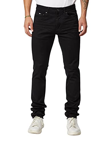 Gas Albert Simple Jeans, Super Black STR 9 1/2, 32 Hombres