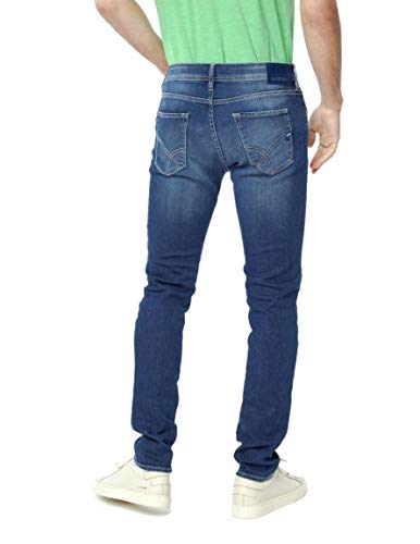 GAS Sax Zip Jeans, Blue Denim STR 10 1/2 OZ, 33 Hombres