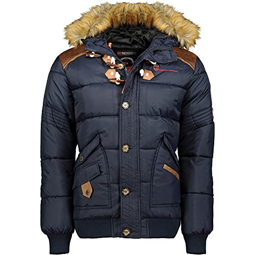 Geographical Norway Chaqueta de invierno para hombre, acolchada (Marino, XXL)