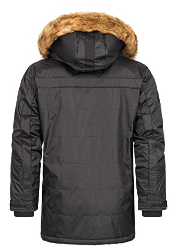 Geographical Norway Chirac Men Distribrands - Chaqueta Larga Resistente Para Hombre - Abrigo Estilo Forro Diseno Aislante - Cazadora De Viento - Bolsillo Botones