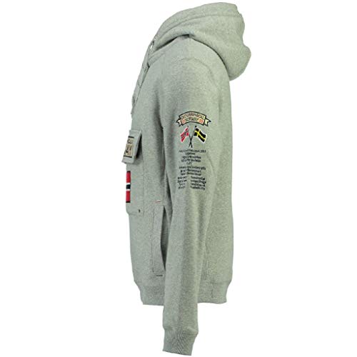 Geographical Norway - Sudadera DE Hombre GYMCLASS Gris Claro L