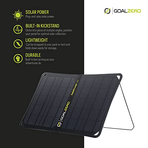 GOALZERO Nomad 10, GENERATORI-Paneles SOLARI-Power Bank-Lifestyle Unisex Adulto