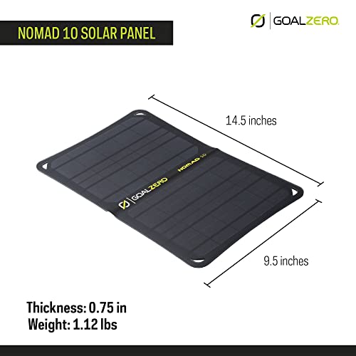 GOALZERO Nomad 10, GENERATORI-Paneles SOLARI-Power Bank-Lifestyle Unisex Adulto