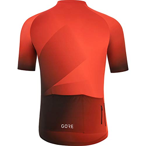 GORE WEAR Maillot de manga corta Fade para hombre, M, Rojo fuego/Negro