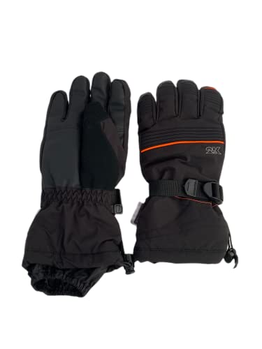 Guantes 2K para Nieve, Esquí, Snowboard, Manoplas Unisex de Invierno, Montaña. (M, Black - REM003)