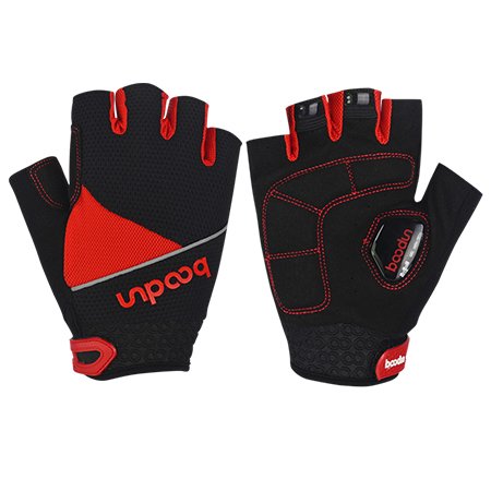 Guantes de silicona para hombre al aire libre para bicicleta de montaña y bicicleta de carretera, color rojo, tamaño Medium