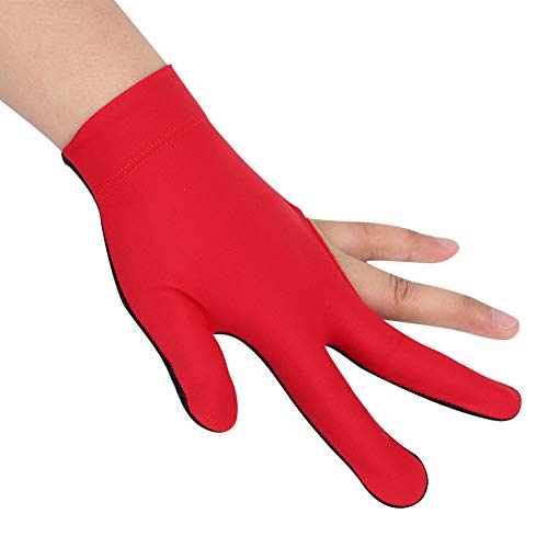 Guantes de snooker unisex para taco de billar con tres dedos para mano izquierda