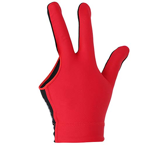 Guantes de snooker unisex para taco de billar con tres dedos para mano izquierda