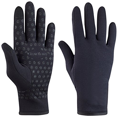 Guantes para correr Power Stretch de TrailHeads, para mujer, color negro , color negro, tamaño Medium