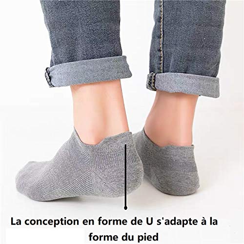 GUYU Calcetines Mujer Y Hombre 8 packs Calcetines Antiampollas Calcetines Running Hombre calcetines deporte hombre Anti-Rozaduras Calcetines Mujer Cortos Verano Algodon Moda gris