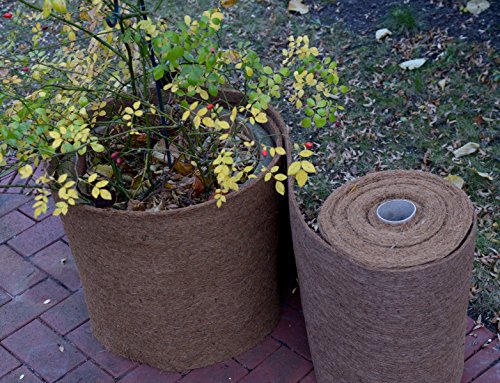 Haga - Esterilla de coco (0,5 m x 5 m, protección de invierno por un lado con látex natural pulverizado, 800 g/m²)