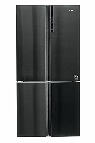 HaierCube 90 Series 7HTF-610DSN7-Frigorífico,4 Puertas,Tecnología Antibacterias,Motor Inverter,Congelador 2Zonas,Humidity Zone, Ancho90cm,Capacidad XXL 628L,TotalNoFrost,Clase F,Negro