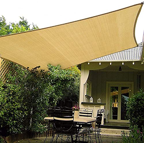 HAIKUS Toldo Vela Rectangular 2x3 m, Vela de Sombra 3x2 m HDPE, Transpirable, Resistente, 95% Protección Rayos UV para Exterior, Jardín, Terrazas (Arena)