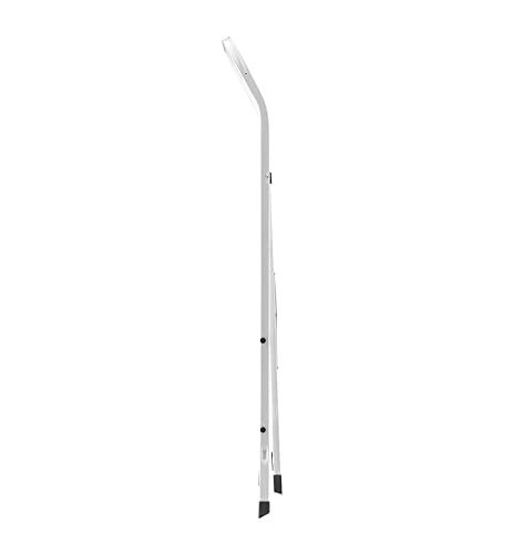 Hailo 4313-001 Taburete de acero con 3 peldaños y estribo de seguridad extra alto de 50 cm, Blanco, un tamaño