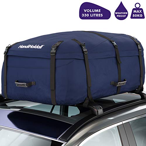 HandiWorld HandiHoldall Cofre de Techo Blando Grande de 330 litros - Bolsa de Techo Plegable Resistente a la Intemperie con Base Sólida - Azul Marino (HHOLDALLWR330)