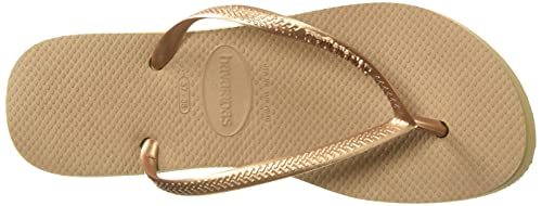 Havaianas Slim Flatform, Chanclas, para Mujer, Oro Rosa, 39/40 EU