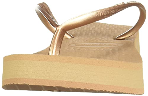 Havaianas Slim Flatform, Chanclas, para Mujer, Oro Rosa, 39/40 EU