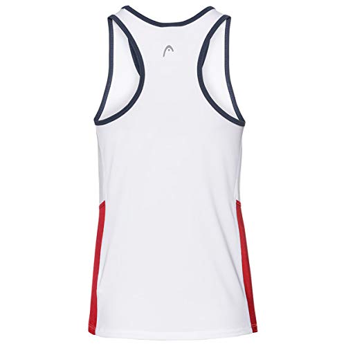 Head Camiseta de Tirantes para Mujer, Mujer, Camisetas, 814429-WHRDXS, Blanco (Blanco/Rojo), Extra-Small