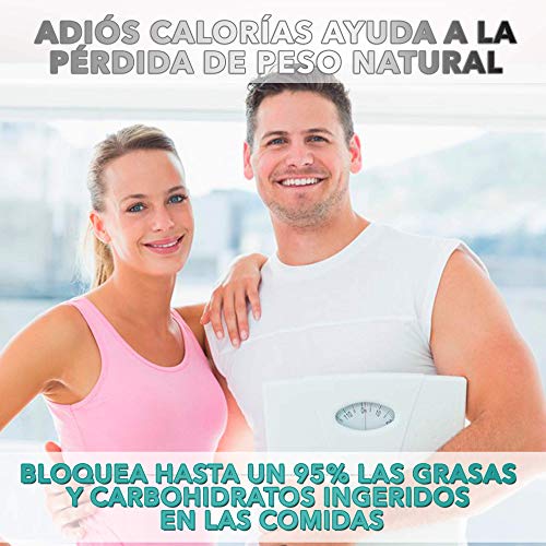 Healthy Fusion ADIÓS CALORÍAS Carb & Fat Blocker, Potente Bloqueador 2 en 1 de Carbohidratos y Grasas, 60 Cápsulas 85 g