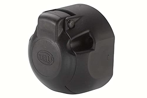 HELLA 8JB 001 943-001 Enchufe - 12V - 7polos - bronce estañado - Cubierta de plástico - negro - DIN / ISO: 1724 - Caja