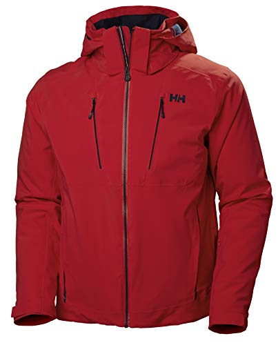 Helly Hansen Alpha 3.0 Aislado Chaqueta De Esquí, Hombre, Rojo Alerta, S