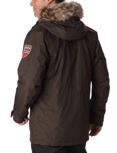 Helly Hansen - Parka impermeable para hombre, color espresso, talla XL