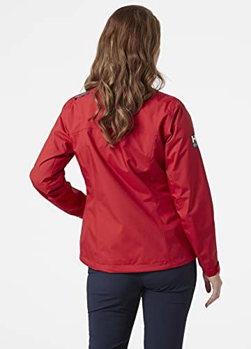 Helly Hansen Women's W Crew Midlayer Waterproof Windproof Breathable Sailing Jacket, Red, L