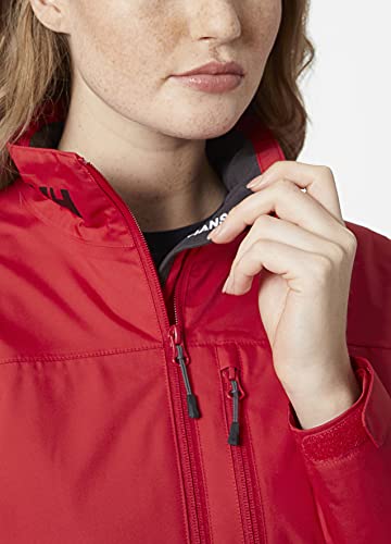 Helly Hansen Women's W Crew Midlayer Waterproof Windproof Breathable Sailing Jacket, Red, L