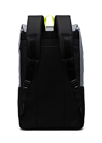 Herschel Little America Pro - Mochila unisex para adulto, Grey/Black/Safety Yellow, Talla única, informal.