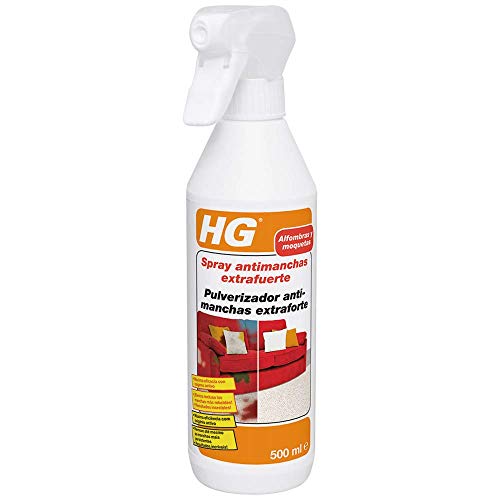 HG Spray antimanchas extrafuerte, Limpiador de Alfombras y Tapicería Extra Fuerte, Elimina las Marcas Más Resistentes, Quitamanchas Eficaz Para Casi Todo Tipo de Telas (500 ml) - 144050130