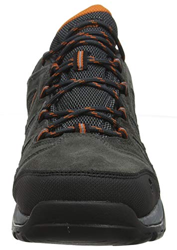 Hi-Tec Banderra II Low WP, Botas de Senderismo de Talle bajo Hombre, Gris Charcoal Graphite Burnt Orange 51, 44 EU