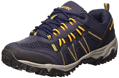 Hi-Tec Jaguar, Zapatillas de Senderismo Hombre, Azul (Navy/Yellow 31), 41 EU