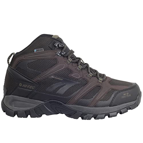 HI-TEC MUFLON MID botas montaña hombre,Botas de Senderismo Hombre,Membrana impermeable y transpirable Dri-Tec® (Chocolate/Taupe, numeric_46)