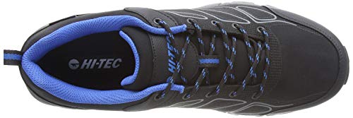 Hi-Tec Ripper Low WP, Zapatillas de Senderismo Hombre, Negro Negro Lago Azul 21, 43 EU