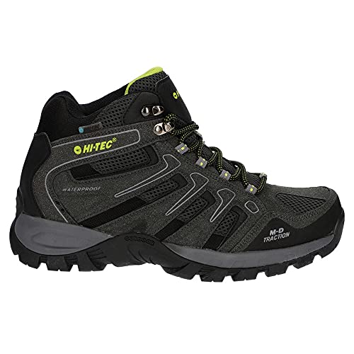 Hi-Tec TORCA Mid WP Charcoal UK10, Botas para Senderismo Hombre, Carbón Chartreuse, 44 EU