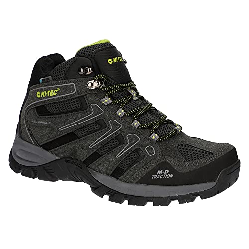 Hi-Tec TORCA Mid WP Charcoal UK10, Botas para Senderismo Hombre, Carbón Chartreuse, 44 EU