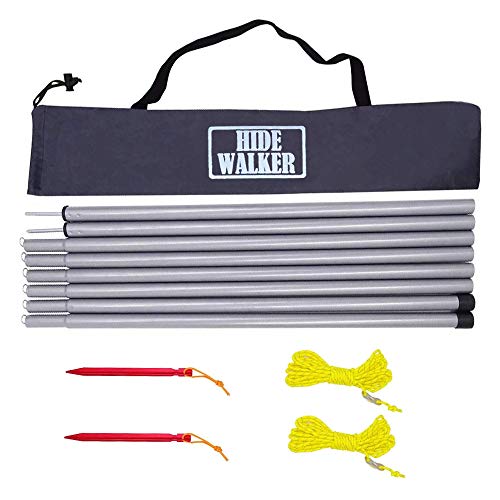 HIDEWALKER 2 X 2M Mastil para Toldo Vela Varillas Tienda Campaña Telescópico Ajustable 50-200Cm Postes para Toldos Vela para Camping Caravana Techo Vivac Toldos Playa