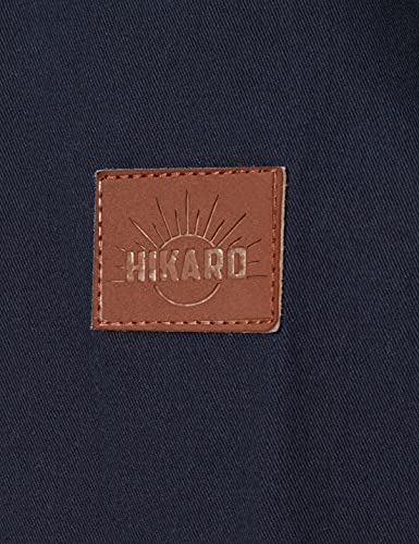 HIKARO Parka Corta Hombre, Azul (Navy), 50 (Talla del fabricante: Medium)