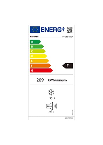 Hisense FT125D4AWF - Arcón Congelador Horizontal, Cesta con Asa, Función Dual convertible en Modo Frigorífico, con 95 L de Capacidad Neta, Silencioso 40 dBA, Color Blanco