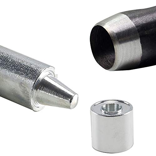 HO2NLE Kit Ojetes Metalicos 10mm, 203pcs Ojales Acero Inoxidable Herramienta de Montaje de Arandela Ojales para Lonas Toldos Cortinas Telas Remachador Banderas Carpas con Caja de Almacenamiento 2/5