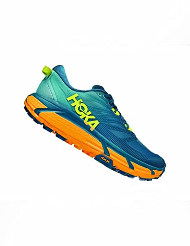 HOKA 1113530 Mafate Speed 3, Zapatillas de Trail para Hombre, Azul/Amarillo (Numeric_44)