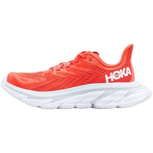 HOKA W 1110511 HCWH Clifton Edge, Zapatillas de Running para Mujer, Coral/Blanco, EU 38