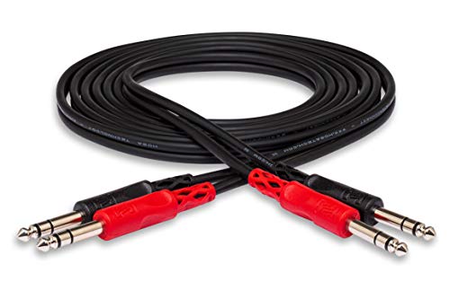 Hosa Technology 2 x TRS/2 x TRS - cables de audio (2m, 2 x 6.35mm, 6.35mm TRS) Negro