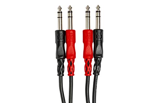 Hosa Technology 2 x TRS/2 x TRS - cables de audio (2m, 2 x 6.35mm, 6.35mm TRS) Negro