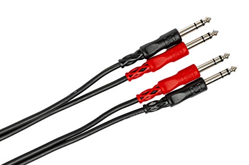 Hosa Technology 2 x TRS/2 x TRS - cables de audio (2m, 2 x 6.35mm, 6.35mm TRS) Negro