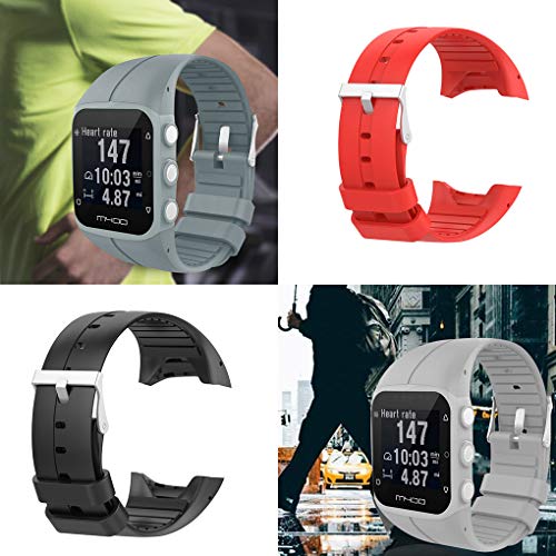 Hotaluyt Deportes Correa de Silicona Reloj Pulsera de Repuesto Banda de reemplazo Correa Ajustable para Polar M400 / M430